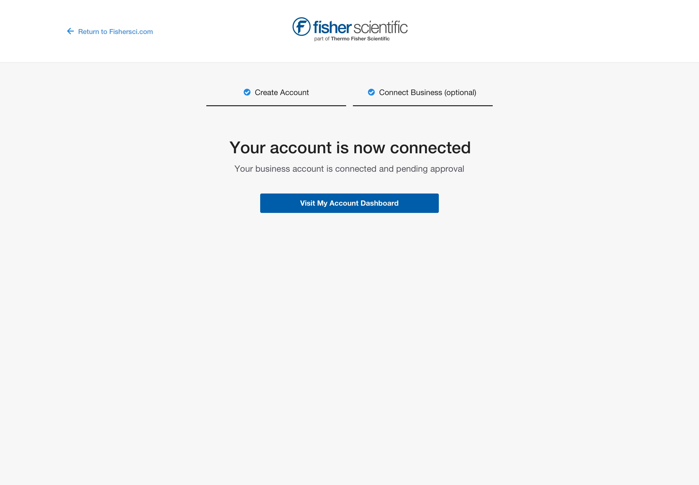 Personal Account Completed